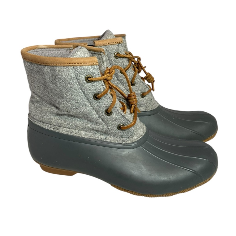 Sperry Women's Saltwater Emboss Wool Dark Grey Boots Size 10